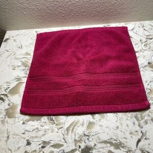 Hot pink wash cloth 6”x 6” no holes or tears